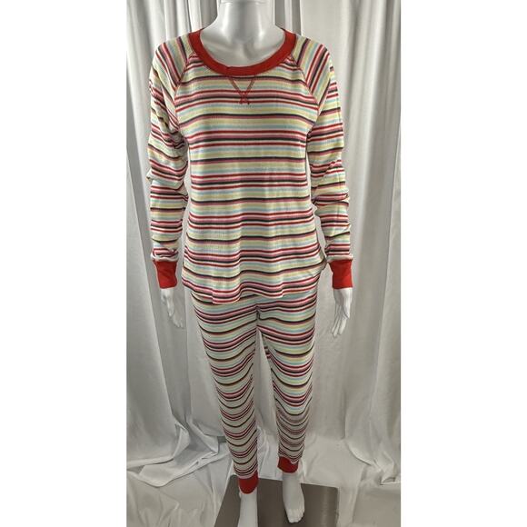 Nordstrom B.P. Thermal Stripes PJ Set Red Multi XL loungewear essential 88-67 - Picture 1 of 16